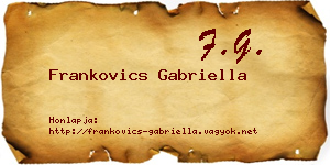 Frankovics Gabriella névjegykártya