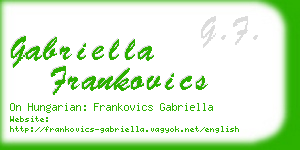 gabriella frankovics business card